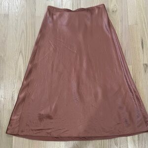 Vince satin slip skirt size small